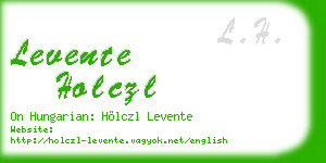 levente holczl business card