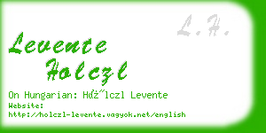 levente holczl business card